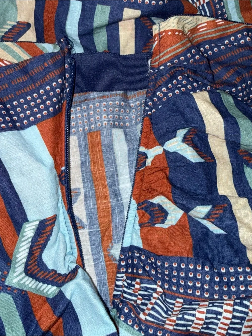 Veronica Beard Multi Aztec Hazel Asymmetrical Ruched Cotton Midi Skirt Sz XS